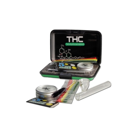 Unbranded Glass Pipe Set 'THC'  in Etui