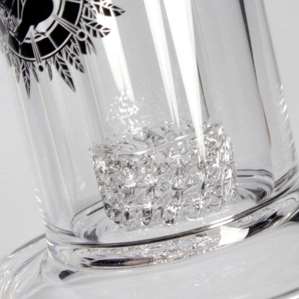 Black Leaf Cage percolator glassbong