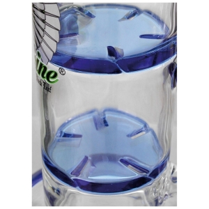 Black Leaf Bong en verre avec double turbine