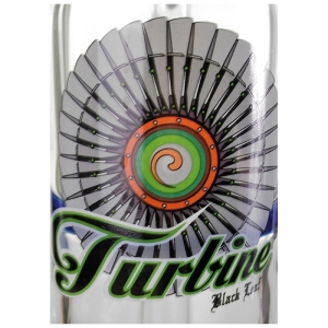 Black Leaf Bong en verre avec double turbine