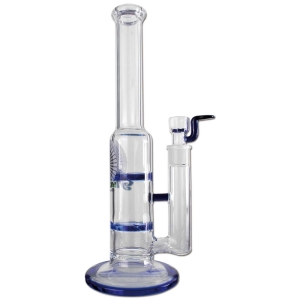 Black Leaf Bong en verre avec double turbine