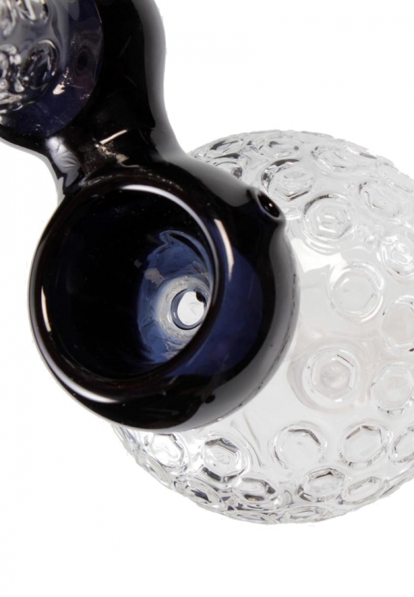 Black Leaf Bubbler de Cristal
