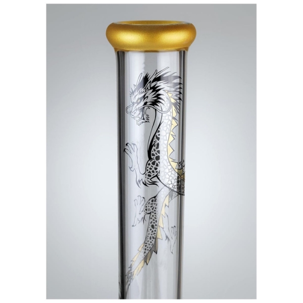 Black Leaf Golden Dragon Bong + Pré-refroidisseur