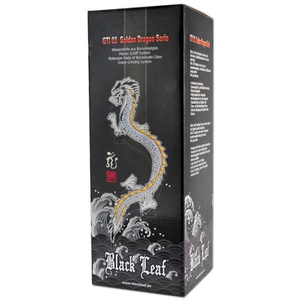 Black Leaf Golden Dragon Bong + Pré-refroidisseur