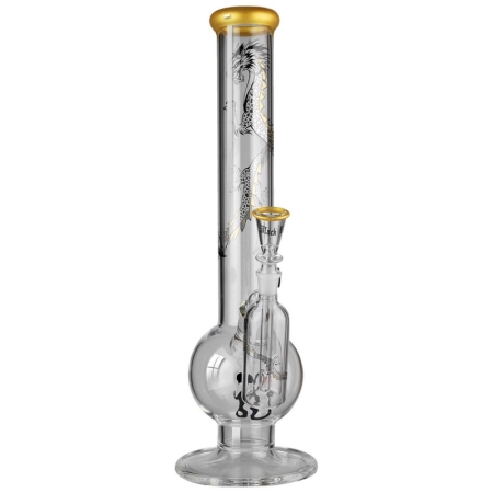 Black Leaf Golden Dragon Bong + Pré-refroidisseur