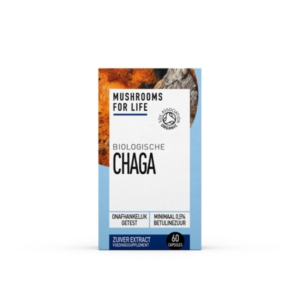 Mushrooms 4 Life Cápsulas de Cogumelo Orgânico Chaga Bio