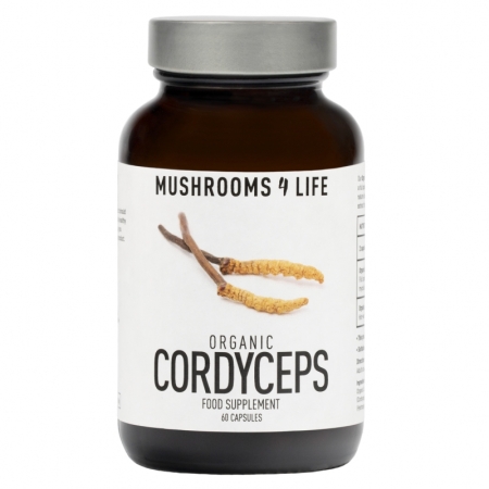 Mushrooms 4 Life Cápsulas de Cogumelo Orgânico Cordyceps Bio