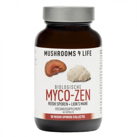 Mushrooms 4 Life Myco-Zen Organische Paddenstoel Capsules Bio