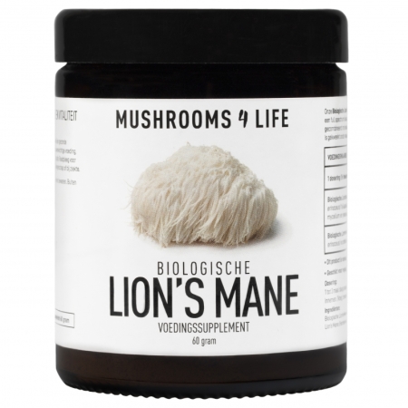 Mushrooms 4 Life Lion's Mane Organische Paddenstoel Poeder Bio