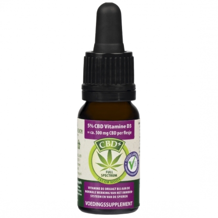 huile de cbd jacob hooy 5% avec Vitamine D3