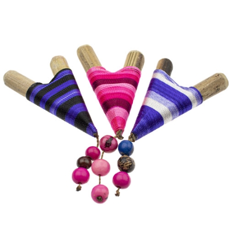 Unbranded Rapé kuripe (bamboo) pink/purple