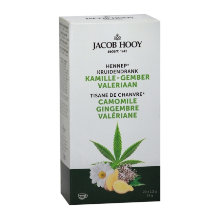 Jacob Hooy Tè alla Canapa-Camomilla-Zenzero-Valeriana