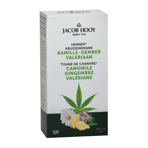 Jacob Hooy Tisane de Chanvre-Camomille-Gingembre-Valériane