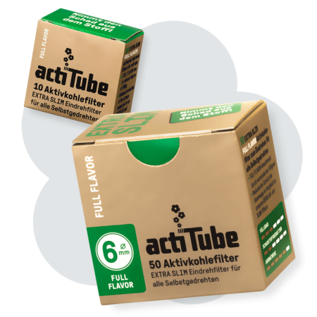  actiTube - Full Flavor Activated Charcoal Extra Slim Filters 6mm  - 50 Filters,Pack of 1 : Health & Household