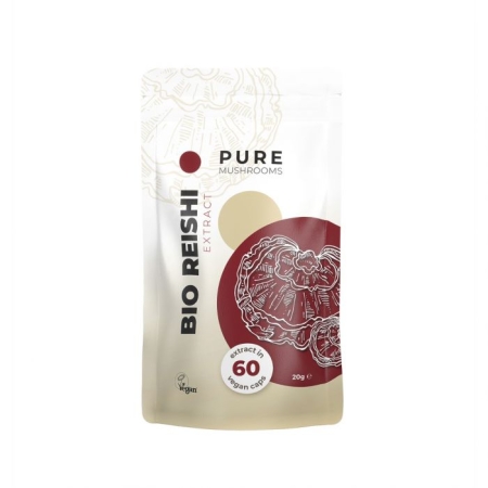 Pure Mushrooms Reishi Mushroom Extract Capsules Bio