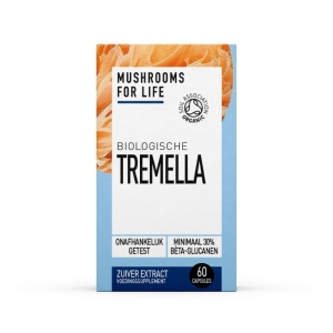 Mushrooms 4 Life Capsule di Funghi Biologici Tremella (Snow Fungus) 