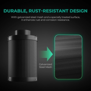 Durable Mars Hydro hervulbaar inline koolstoffilter voor geurcontrole