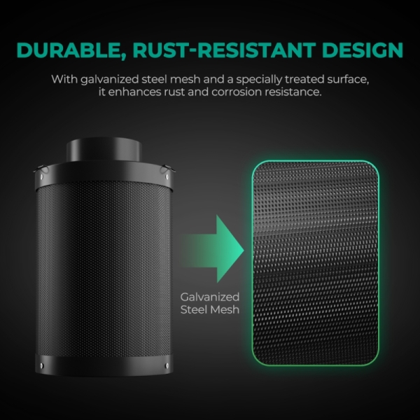 Durable Mars Hydro hervulbaar inline koolstoffilter voor geurcontrole