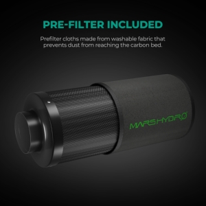 pre-filter Mars Hydro hervulbaar inline koolstoffilter voor geurcontrole