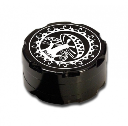 Black Leaf Grinder de alumínio Cogumelo S 2 peças