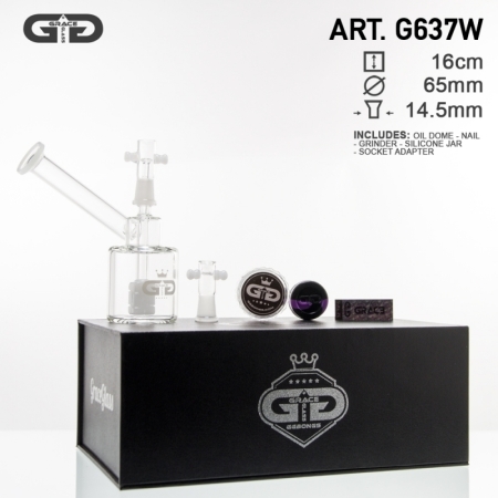 Grace Glass Bongs Burbujeador Sidecar en caja