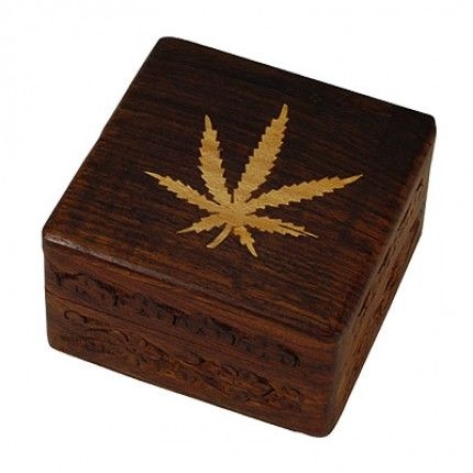 Merkloos Houten box Leaf S