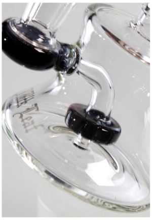Black Leaf Glas Bubbler Showerhead Kruiden & Olie 