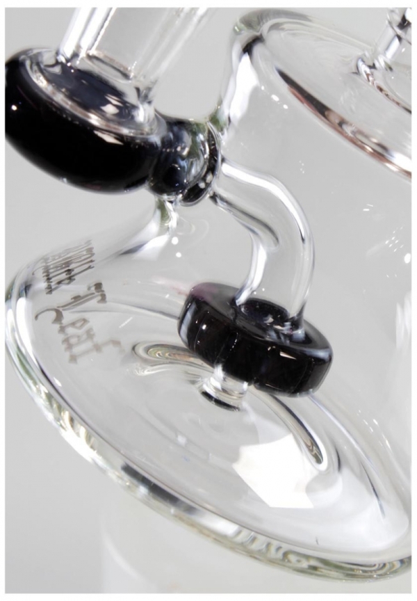 Black Leaf Bubbler en verre avec Pomme rafraîchissante pour Herbes et huiles