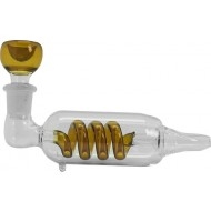 Unbranded Glass spiral pipe amber