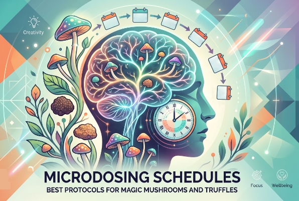 Programas de microdosagem: Melhores protocolos para cogumelos magicos e trufas